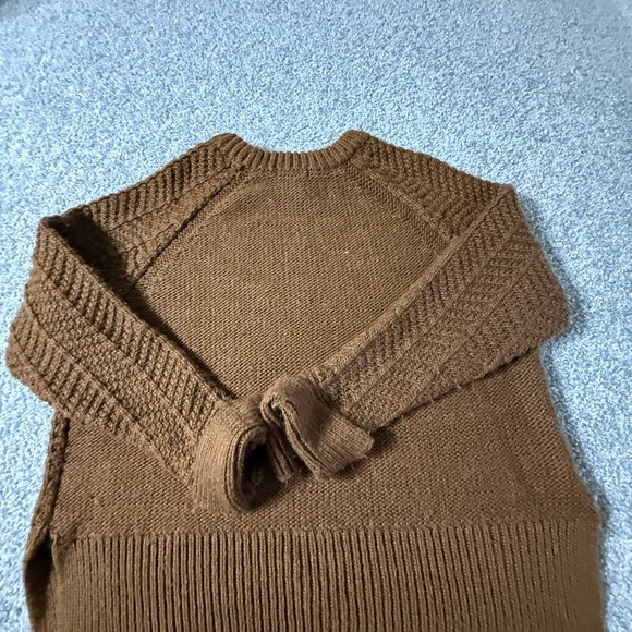 Warm Brown H&M Super Chunky Soft Herringbone Knit Sweater Rory Gilmore - Picture 4 of 5